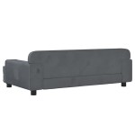 vidaXL Canapea pentru copii, gri închis, 90x53x30 cm, catifea vidaXL Canapea pentru copii, gri închis, 90x53x30 cm, catifea