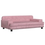 vidaXL Canapea pentru copii, roz, 90x53x30 cm, catifea vidaXL Canapea pentru copii, roz, 90x53x30 cm, catifea
