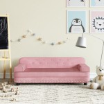 vidaXL Canapea pentru copii, roz, 90x53x30 cm, catifea vidaXL Canapea pentru copii, roz, 90x53x30 cm, catifea