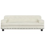 vidaXL Canapea pentru copii, crem, 90x53x30 cm, catifea