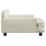 vidaXL Canapea pentru copii, crem, 90x53x30 cm, catifea