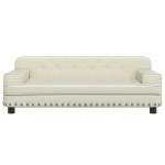 vidaXL Canapea pentru copii, crem, 90x53x30 cm, piele ecologică vidaXL Canapea pentru copii, crem, 90x53x30 cm, piele ecologică