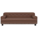 vidaXL Canapea pentru copii, maro, 90x53x30 cm, piele ecologică vidaXL Canapea pentru copii, maro, 90x53x30 cm, piele ecologică