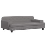 vidaXL Canapea pentru copii, gri, 90x53x30 cm, piele ecologică