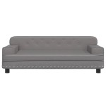 vidaXL Canapea pentru copii, gri, 90x53x30 cm, piele ecologică