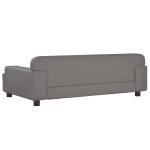vidaXL Canapea pentru copii, gri, 90x53x30 cm, piele ecologică