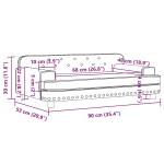 vidaXL Canapea pentru copii, gri, 90x53x30 cm, piele ecologică