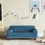 vidaXL Canapea pentru copii, albastru, 70x45x30 cm, catifea vidaXL Canapea pentru copii, albastru, 70x45x30 cm, catifea