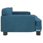 vidaXL Canapea pentru copii, albastru, 70x45x30 cm, catifea vidaXL Canapea pentru copii, albastru, 70x45x30 cm, catifea