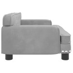 vidaXL Canapea pentru copii, gri deschis, 70x45x30 cm, catifea vidaXL Canapea pentru copii, gri deschis, 70x45x30 cm, catifea