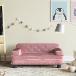 vidaXL Canapea pentru copii, roz, 70x45x30 cm, catifea vidaXL Canapea pentru copii, roz, 70x45x30 cm, catifea