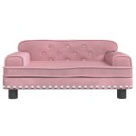 vidaXL Canapea pentru copii, roz, 70x45x30 cm, catifea vidaXL Canapea pentru copii, roz, 70x45x30 cm, catifea