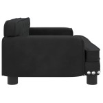 vidaXL Canapea pentru copii, negru, 70x45x30 cm, catifea vidaXL Canapea pentru copii, negru, 70x45x30 cm, catifea