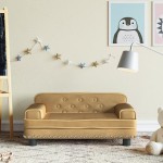vidaXL Canapea pentru copii, maro, 70x45x30 cm, catifea