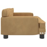 vidaXL Canapea pentru copii, maro, 70x45x30 cm, catifea