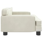 vidaXL Canapea pentru copii, crem, 70x45x30 cm, catifea vidaXL Canapea pentru copii, crem, 70x45x30 cm, catifea