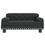 vidaXL Canapea pentru copii, negru, 70x45x30 cm, piele ecologică vidaXL Canapea pentru copii, negru, 70x45x30 cm, piele ecologică