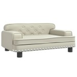 vidaXL Canapea pentru copii, crem, 70x45x30 cm, piele ecologică vidaXL Canapea pentru copii, crem, 70x45x30 cm, piele ecologică