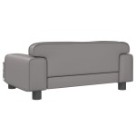 vidaXL Canapea pentru copii, gri, 70x45x30 cm, piele ecologică vidaXL Canapea pentru copii, gri, 70x45x30 cm, piele ecologică