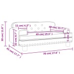 vidaXL Canapea pentru copii, gri, 70x45x30 cm, piele ecologică vidaXL Canapea pentru copii, gri, 70x45x30 cm, piele ecologică