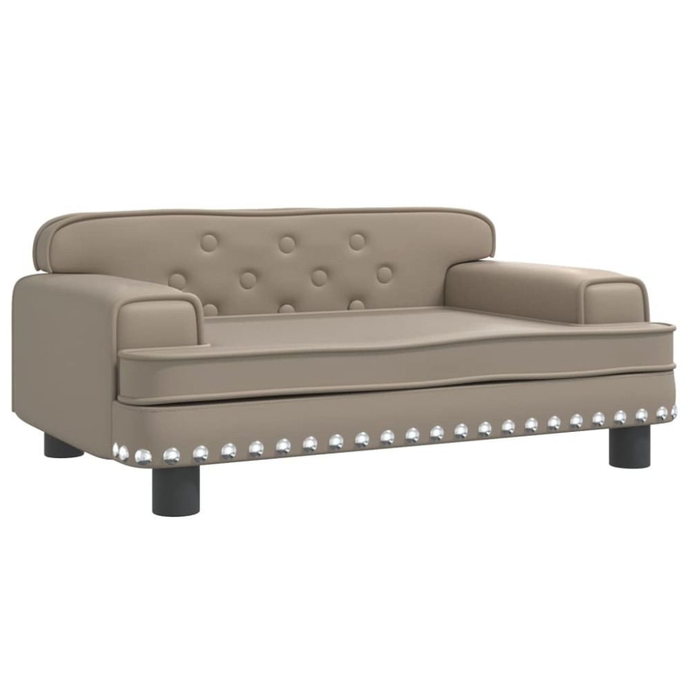 vidaXL Canapea pentru copii, cappuccino, 70x45x30 cm, piele ecologică