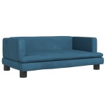 vidaXL Canapea pentru copii, albastru, 80x45x30 cm, catifea vidaXL Canapea pentru copii, albastru, 80x45x30 cm, catifea