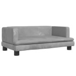 vidaXL Canapea pentru copii, gri deschis, 80x45x30 cm, catifea vidaXL Canapea pentru copii, gri deschis, 80x45x30 cm, catifea