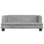vidaXL Canapea pentru copii, gri deschis, 80x45x30 cm, catifea vidaXL Canapea pentru copii, gri deschis, 80x45x30 cm, catifea