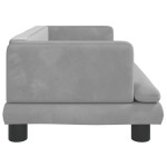 vidaXL Canapea pentru copii, gri deschis, 80x45x30 cm, catifea vidaXL Canapea pentru copii, gri deschis, 80x45x30 cm, catifea