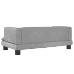 vidaXL Canapea pentru copii, gri deschis, 80x45x30 cm, catifea vidaXL Canapea pentru copii, gri deschis, 80x45x30 cm, catifea