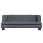 vidaXL Canapea pentru copii, gri închis, 80x45x30 cm, catifea vidaXL Canapea pentru copii, gri închis, 80x45x30 cm, catifea