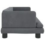vidaXL Canapea pentru copii, gri închis, 80x45x30 cm, catifea vidaXL Canapea pentru copii, gri închis, 80x45x30 cm, catifea