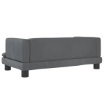 vidaXL Canapea pentru copii, gri închis, 80x45x30 cm, catifea vidaXL Canapea pentru copii, gri închis, 80x45x30 cm, catifea