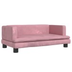vidaXL Canapea pentru copii, roz, 80x45x30 cm, catifea vidaXL Canapea pentru copii, roz, 80x45x30 cm, catifea