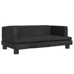vidaXL Canapea pentru copii, negru, 80x45x30 cm, catifea vidaXL Canapea pentru copii, negru, 80x45x30 cm, catifea