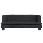 vidaXL Canapea pentru copii, negru, 80x45x30 cm, catifea vidaXL Canapea pentru copii, negru, 80x45x30 cm, catifea