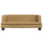 vidaXL Canapea pentru copii, maro, 80x45x30 cm, catifea vidaXL Canapea pentru copii, maro, 80x45x30 cm, catifea