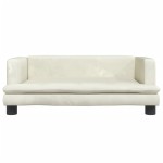 vidaXL Canapea pentru copii, crem, 80x45x30 cm, catifea vidaXL Canapea pentru copii, crem, 80x45x30 cm, catifea