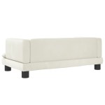 vidaXL Canapea pentru copii, crem, 80x45x30 cm, catifea vidaXL Canapea pentru copii, crem, 80x45x30 cm, catifea
