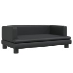 vidaXL Canapea pentru copii, negru, 80x45x30 cm, piele ecologică vidaXL Canapea pentru copii, negru, 80x45x30 cm, piele ecologică