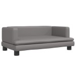 vidaXL Canapea pentru copii, gri, 80x45x30 cm, piele ecologică vidaXL Canapea pentru copii, gri, 80x45x30 cm, piele ecologică