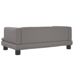 vidaXL Canapea pentru copii, gri, 80x45x30 cm, piele ecologică vidaXL Canapea pentru copii, gri, 80x45x30 cm, piele ecologică