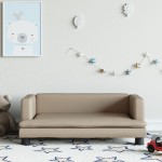 vidaXL Canapea pentru copii, cappuccino, 80x45x30 cm, piele ecologică vidaXL Canapea pentru copii, cappuccino, 80x45x30 cm, piele ecologică