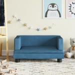vidaXL Canapea pentru copii, albastru, 60x40x30 cm, catifea vidaXL Canapea pentru copii, albastru, 60x40x30 cm, catifea