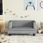 vidaXL Canapea pentru copii, gri, 60x40x30 cm, catifea vidaXL Canapea pentru copii, gri, 60x40x30 cm, catifea