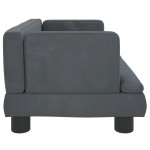 vidaXL Canapea pentru copii, gri închis, 60x40x30 cm, catifea