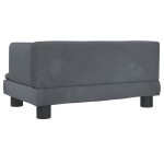 vidaXL Canapea pentru copii, gri închis, 60x40x30 cm, catifea