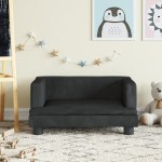 vidaXL Canapea pentru copii, negru, 60x40x30 cm, catifea vidaXL Canapea pentru copii, negru, 60x40x30 cm, catifea