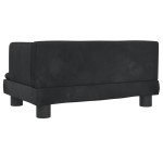 vidaXL Canapea pentru copii, negru, 60x40x30 cm, catifea vidaXL Canapea pentru copii, negru, 60x40x30 cm, catifea
