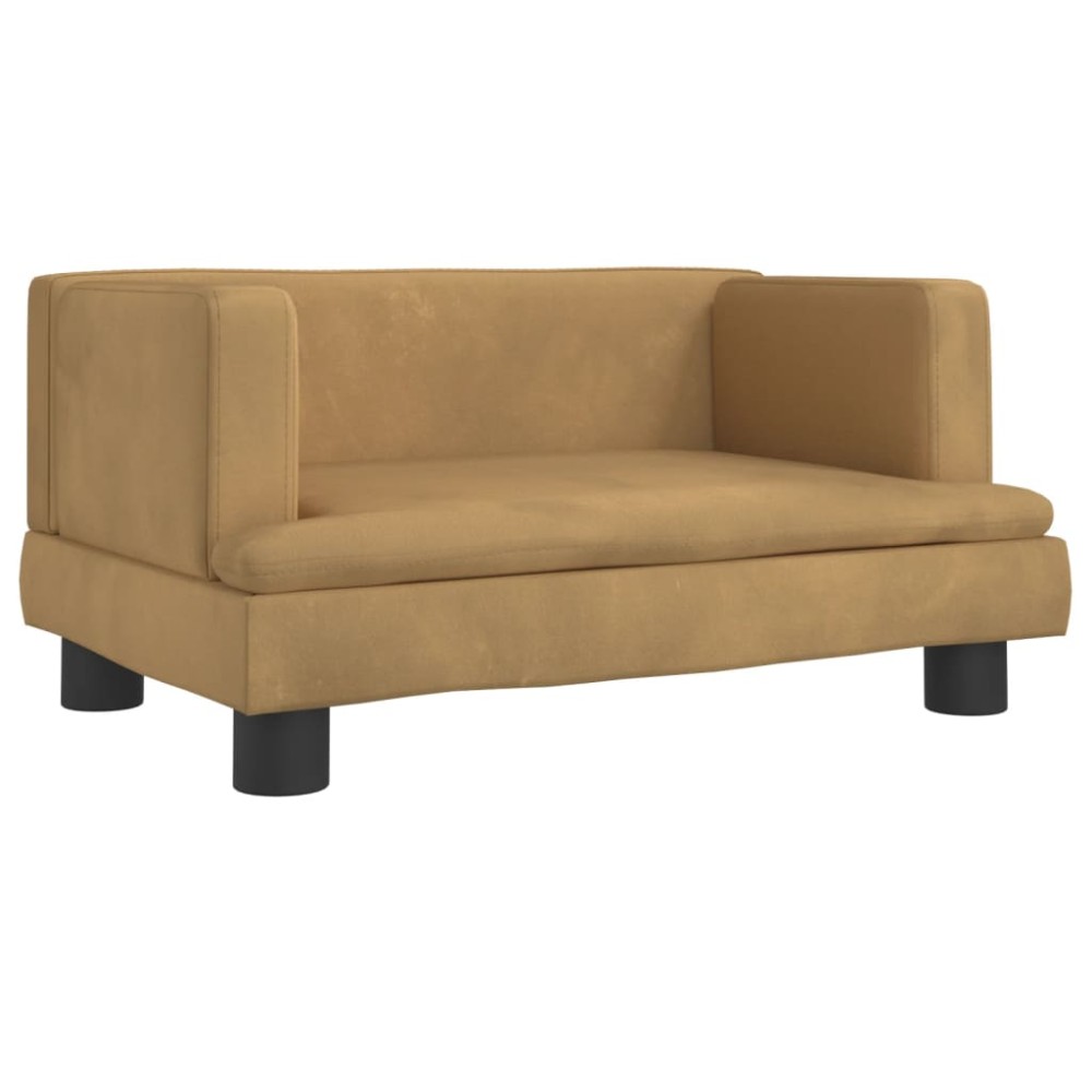 vidaXL Canapea pentru copii, maro, 60x40x30 cm, catifea